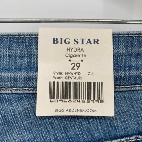 Big Star Hydra Cigarette Slim Straight High Rise 29 Stitch Fix Denim Jeans NEW - Picture 5 of 8